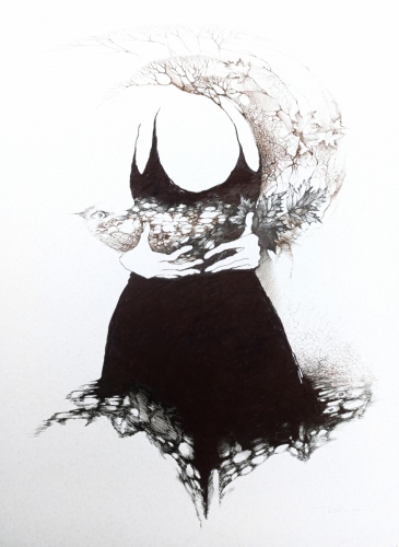 2021 Gown III 55 x 65 cm