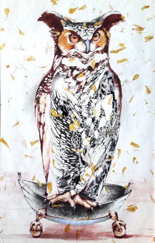 2019 Owl 45 x 75 cm